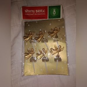 Mid Century Modern Shiny Brite Christmas Decorations Pics New Old Stock Angels